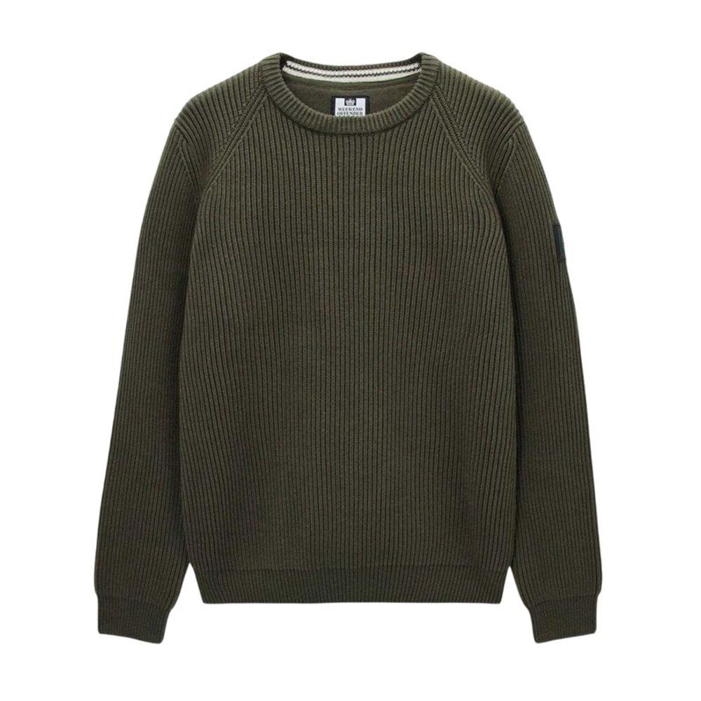 Weekend Offender Mens Morello Rib Knit Sweater / Green